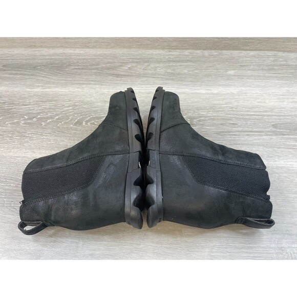 Sorel Joan of Arctic Wedge III Womens Boots Black Leather 7 Wedge Cold Shoes - Picture 5 of 11